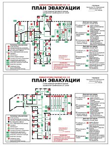 План эвакуации (600х400; Пластик ПВХ 4 мм, пленка фотолюминесцентная ГОСТ 12.2.143-2009, алюминиевый профиль; )