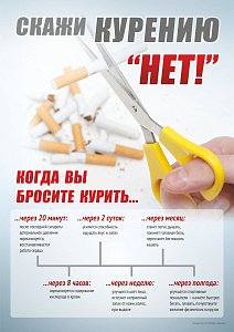 Плакат о вреде курения (А2) (420х594; Пластик ПВХ 4 мм, ПЭТ, алюминиевый профиль; ) (2)