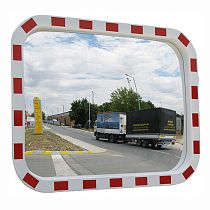 Зеркало дорожное, сферическое со световозвращающей окантовкой прямоугольное (Вес: 4 кг) Размер: 400х600)