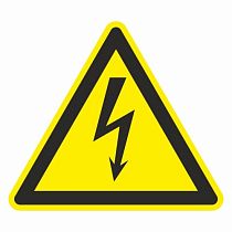 Знак по электробезопасности A05 Осторожно! Электрическое напряжение (T200, ПВХ 2 мм)