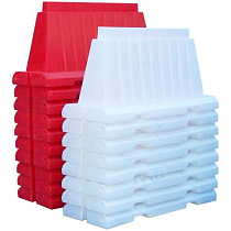 Дорожный барьер вкладывающийся красный