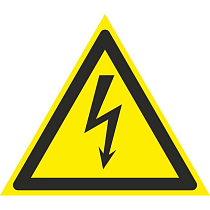 Предупреждающий знак безопасности W08 Опасность поражения электрическим током