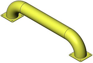 Колесоотбойник прямой на отводах L=1000 мм